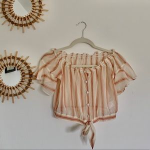 SALE 3/$20☀️ Striped Off Shoulder Top